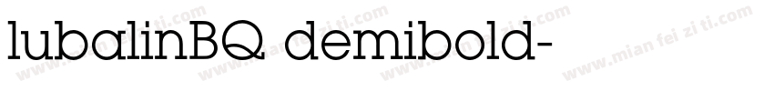 lubalinBQ demibold字体转换